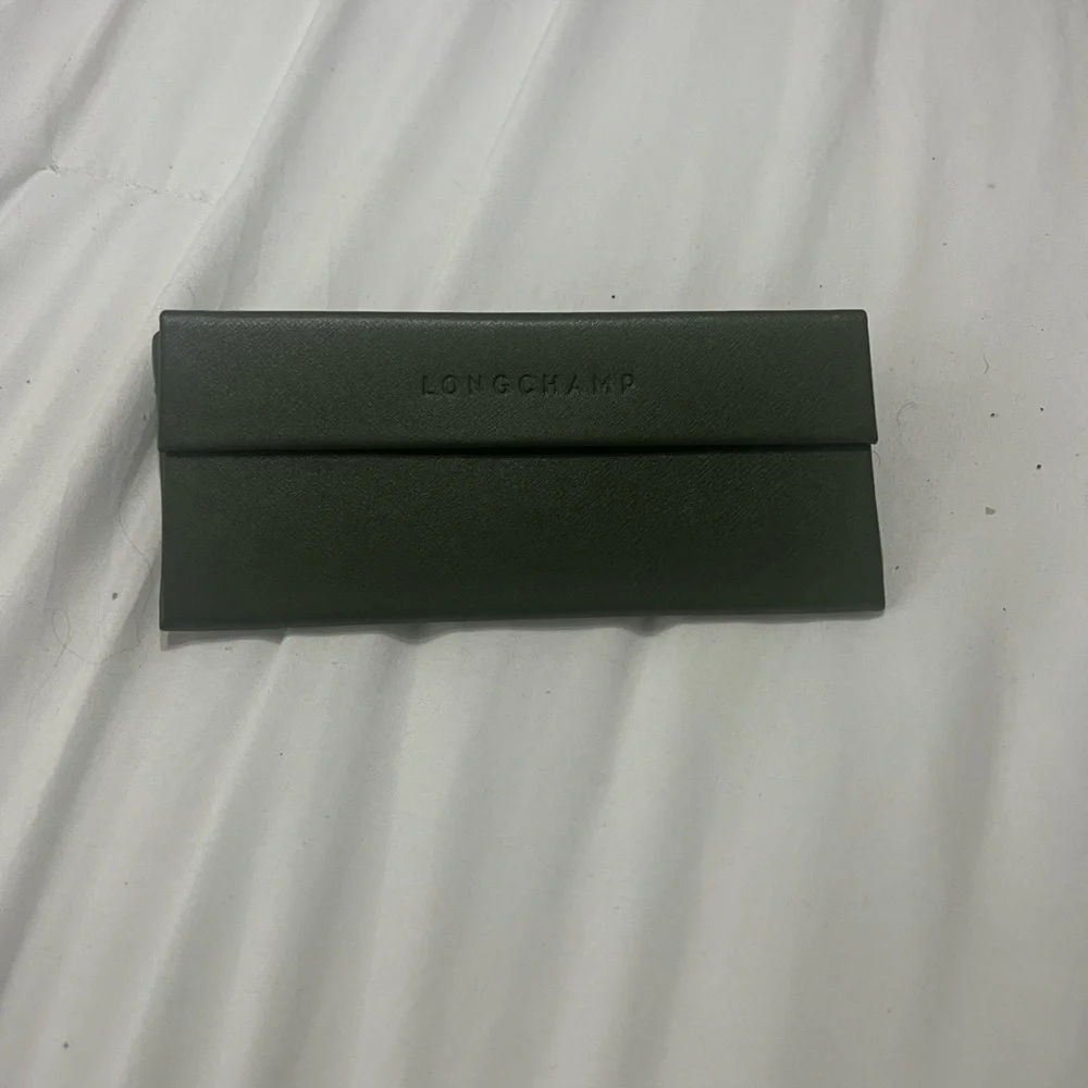 NEW Longchamp Green Eye Glass Case with Magnetic Closure